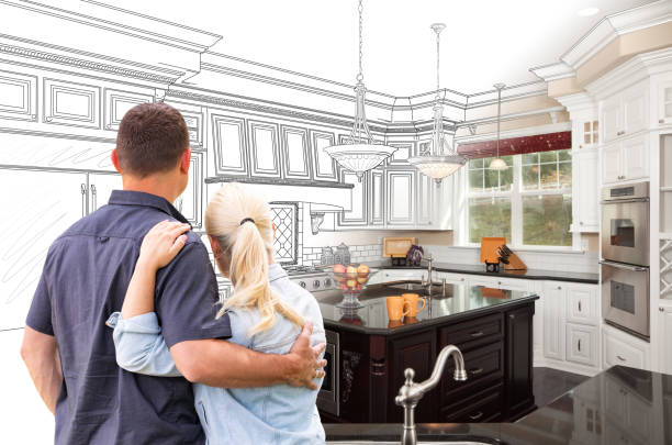 Custom kitchen cabinets installed in a Amery home